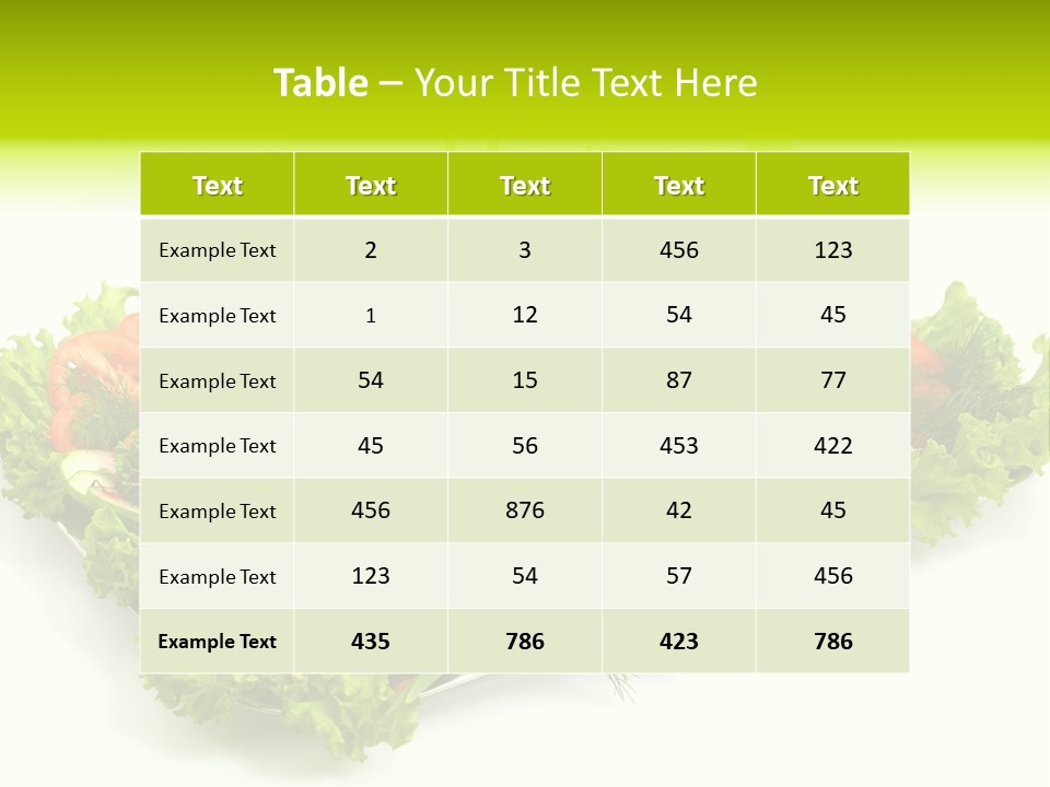 Green Dressing Diet PowerPoint Template