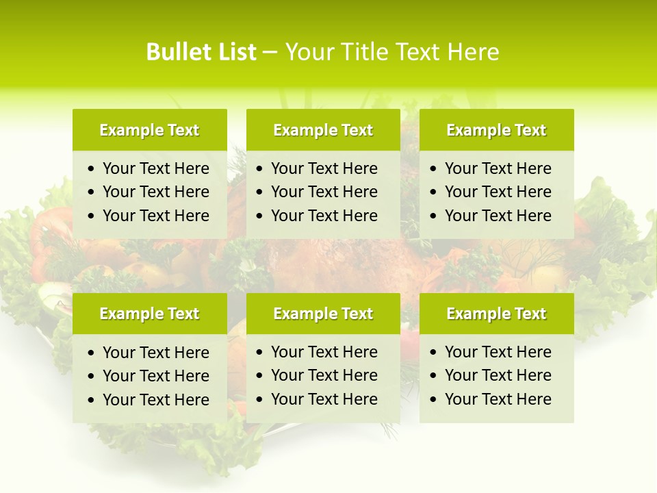 Green Dressing Diet PowerPoint Template