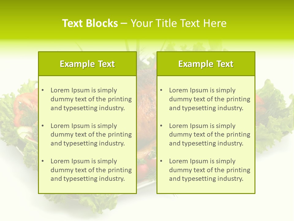 Green Dressing Diet PowerPoint Template