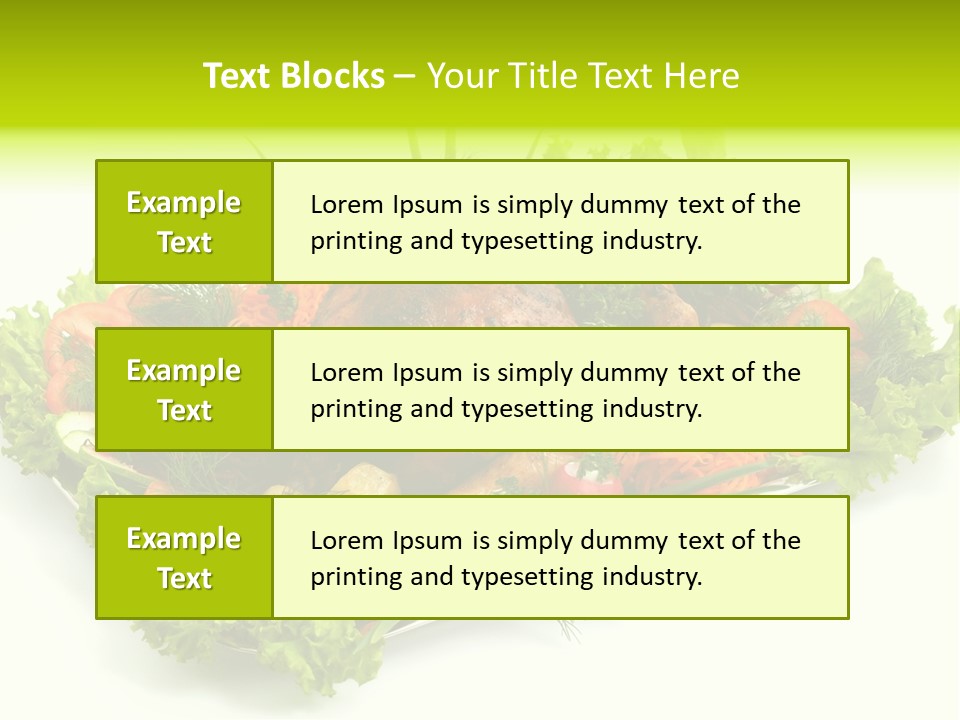 Green Dressing Diet PowerPoint Template