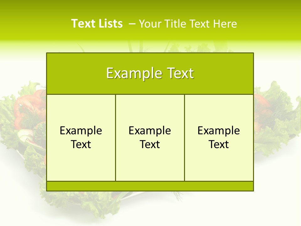 Green Dressing Diet PowerPoint Template