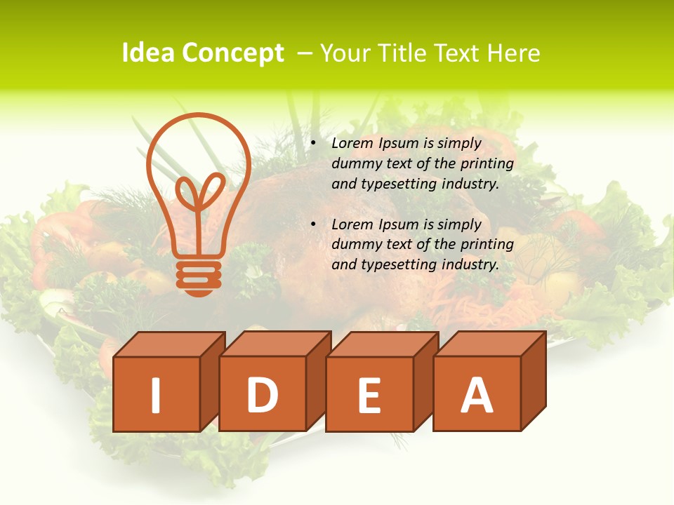 Green Dressing Diet PowerPoint Template