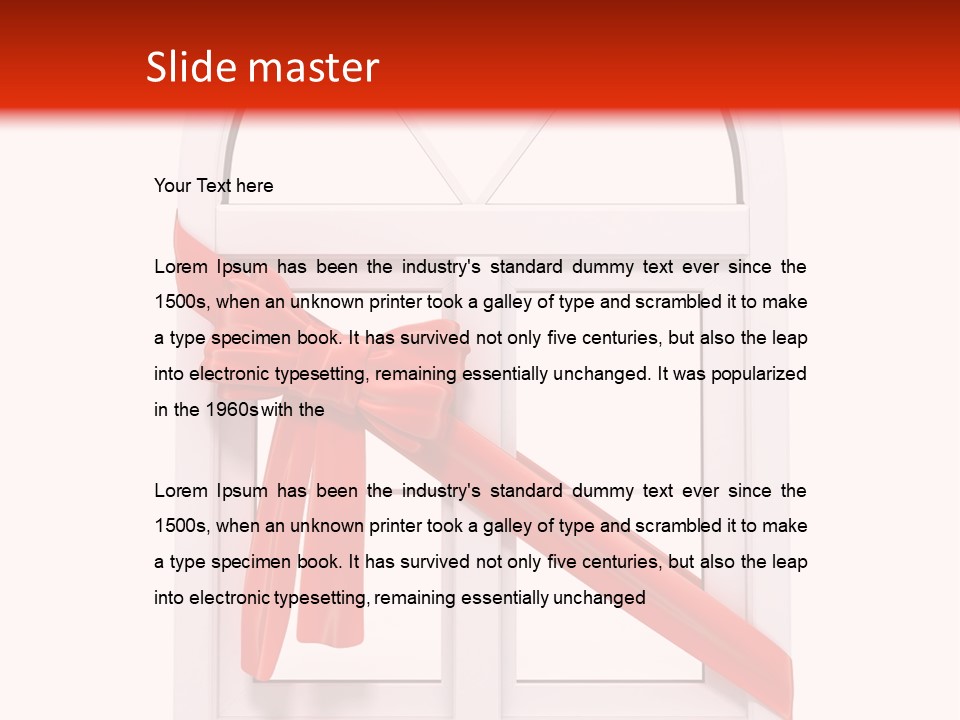 Knot Two Red PowerPoint Template