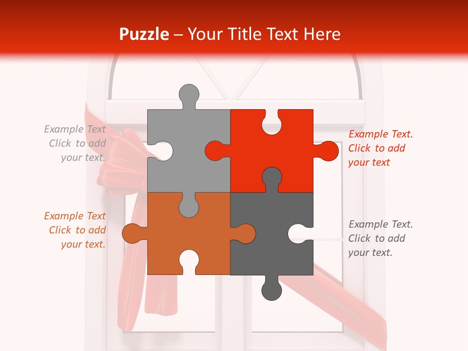 Knot Two Red PowerPoint Template