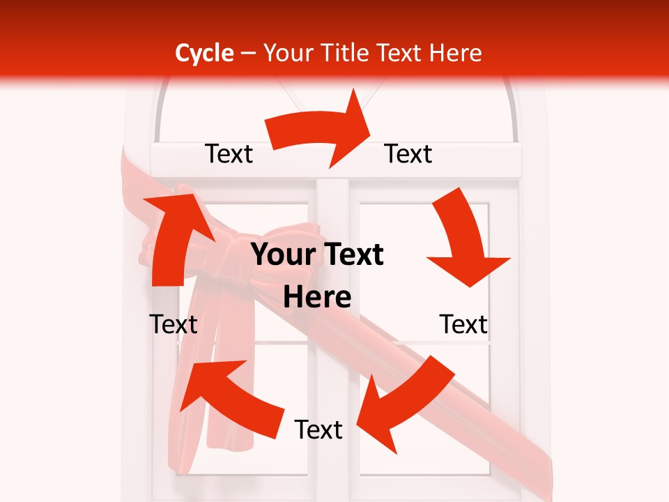 Knot Two Red PowerPoint Template