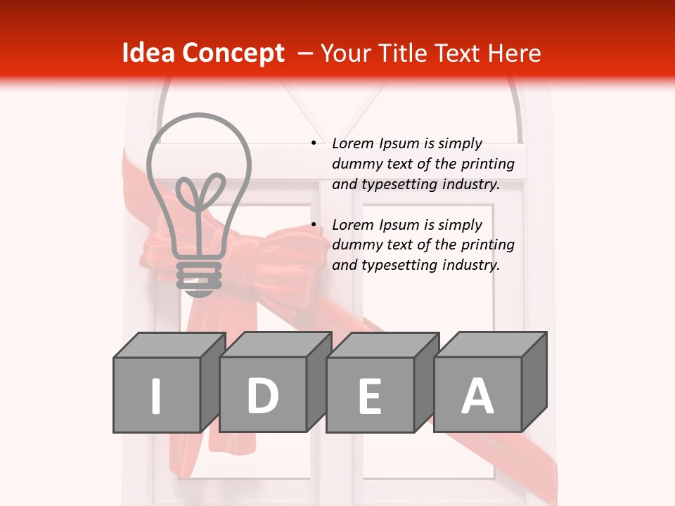 Knot Two Red PowerPoint Template