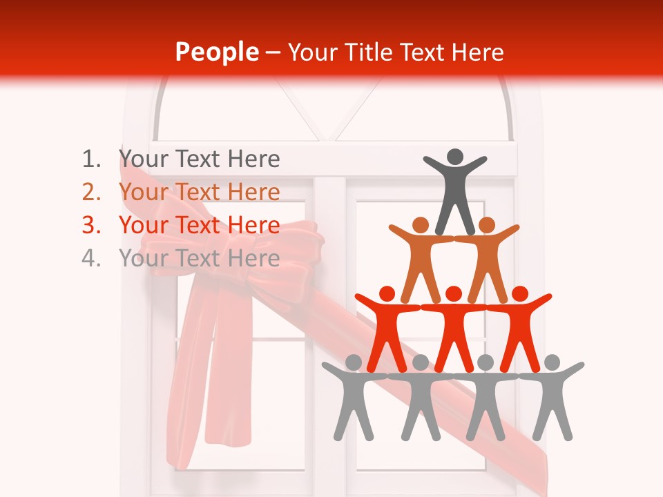 Knot Two Red PowerPoint Template
