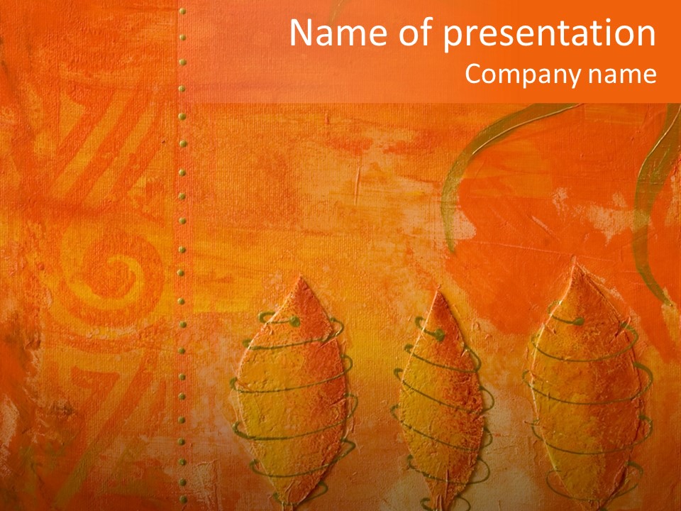 Gold Illustration Texture PowerPoint Template