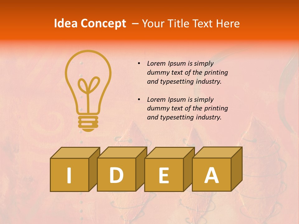 Gold Illustration Texture PowerPoint Template