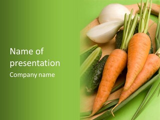 Onion Appetising Cucumber PowerPoint Template