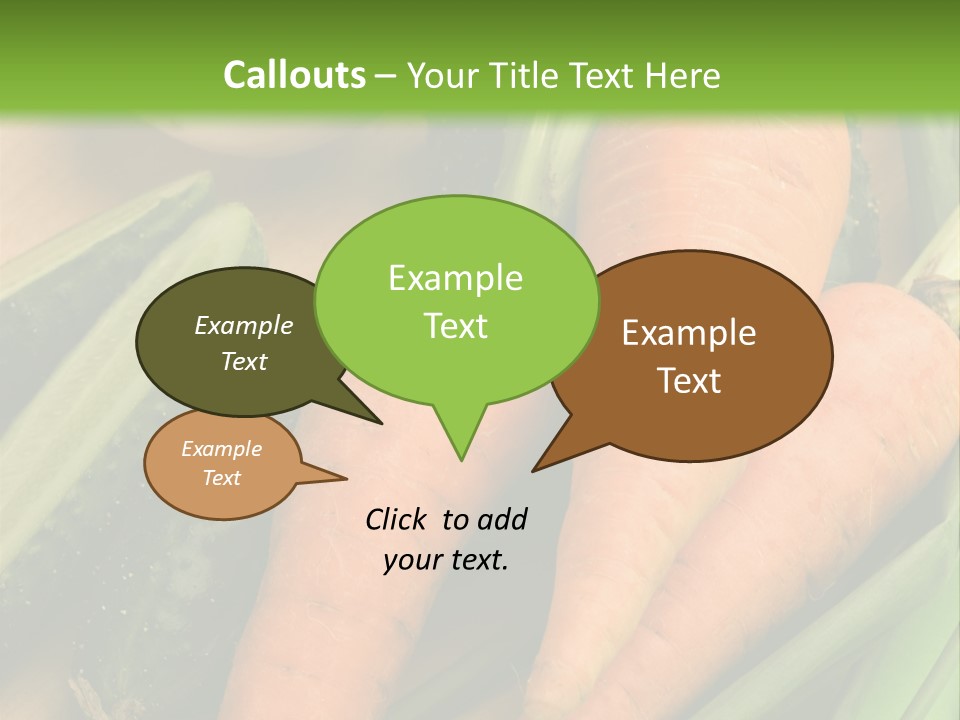 Onion Appetising Cucumber PowerPoint Template