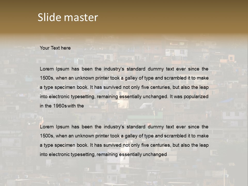 Built Structure Densely Building Exterior PowerPoint Template