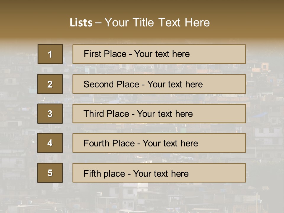Built Structure Densely Building Exterior PowerPoint Template
