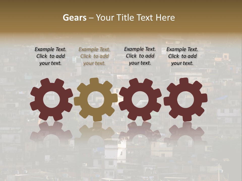 Built Structure Densely Building Exterior PowerPoint Template