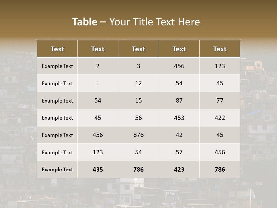Built Structure Densely Building Exterior PowerPoint Template