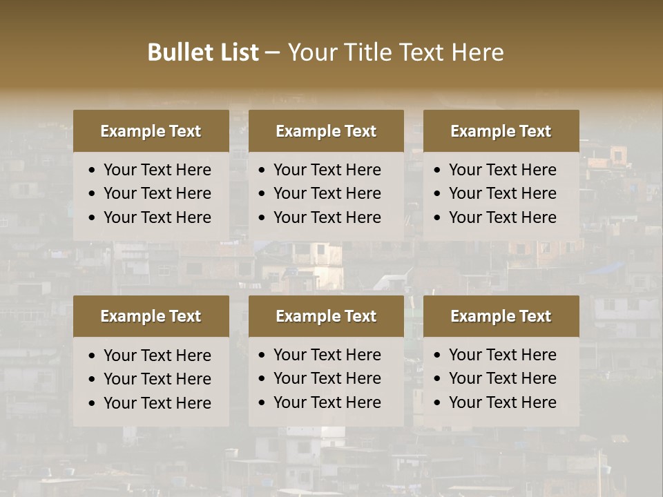 Built Structure Densely Building Exterior PowerPoint Template