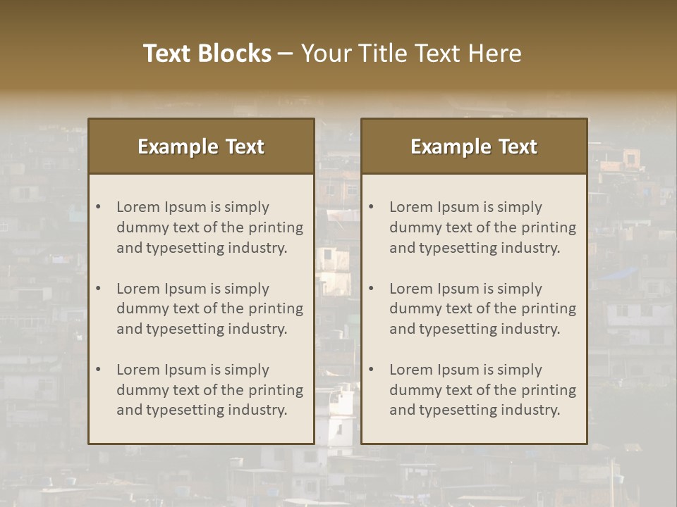 Built Structure Densely Building Exterior PowerPoint Template