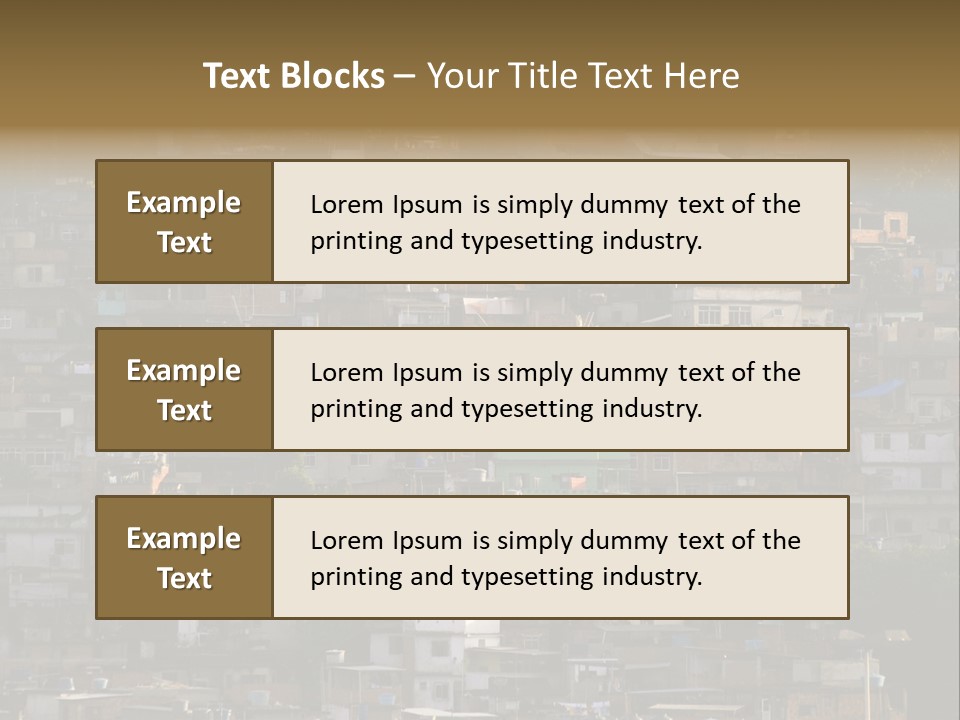 Built Structure Densely Building Exterior PowerPoint Template