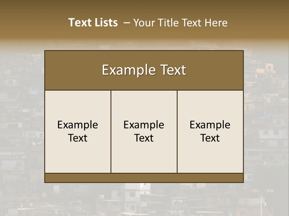 Built Structure Densely Building Exterior PowerPoint Template