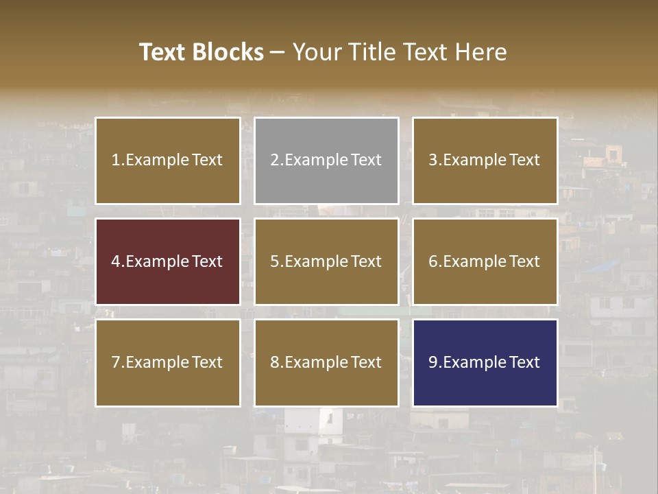 Built Structure Densely Building Exterior PowerPoint Template