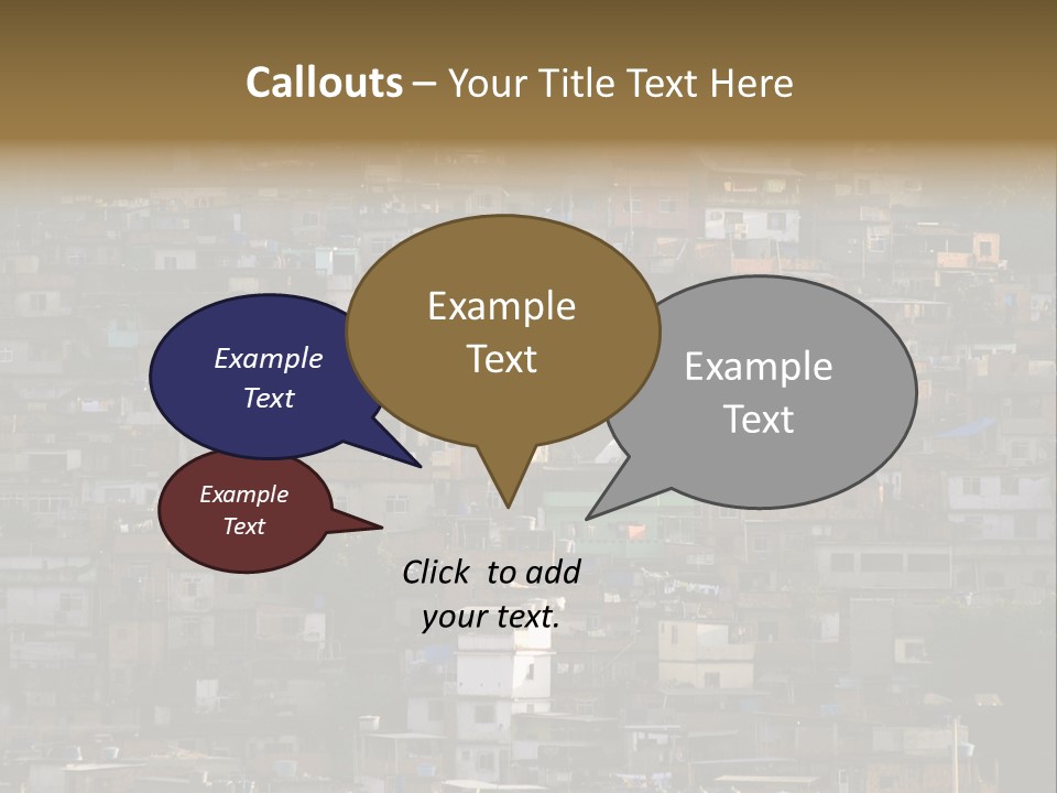 Built Structure Densely Building Exterior PowerPoint Template