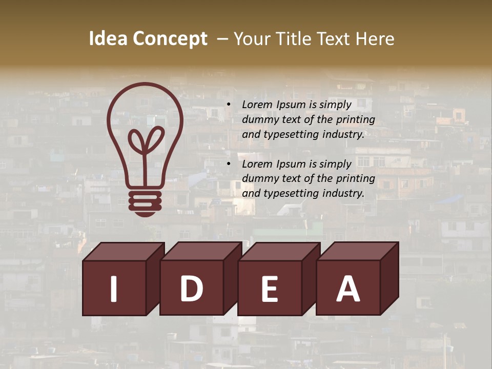 Built Structure Densely Building Exterior PowerPoint Template