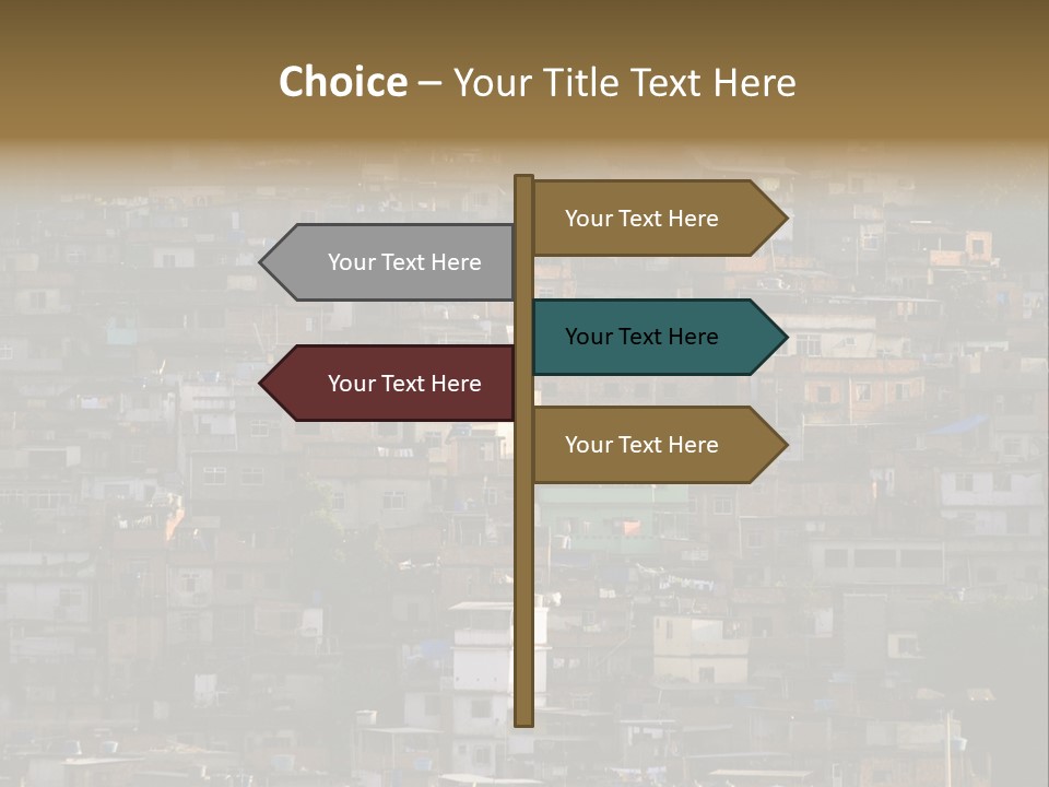 Built Structure Densely Building Exterior PowerPoint Template