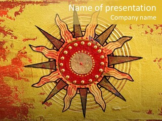 Sun Gold Colour PowerPoint Template