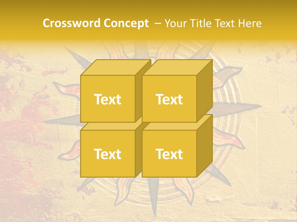 Sun Gold Colour PowerPoint Template