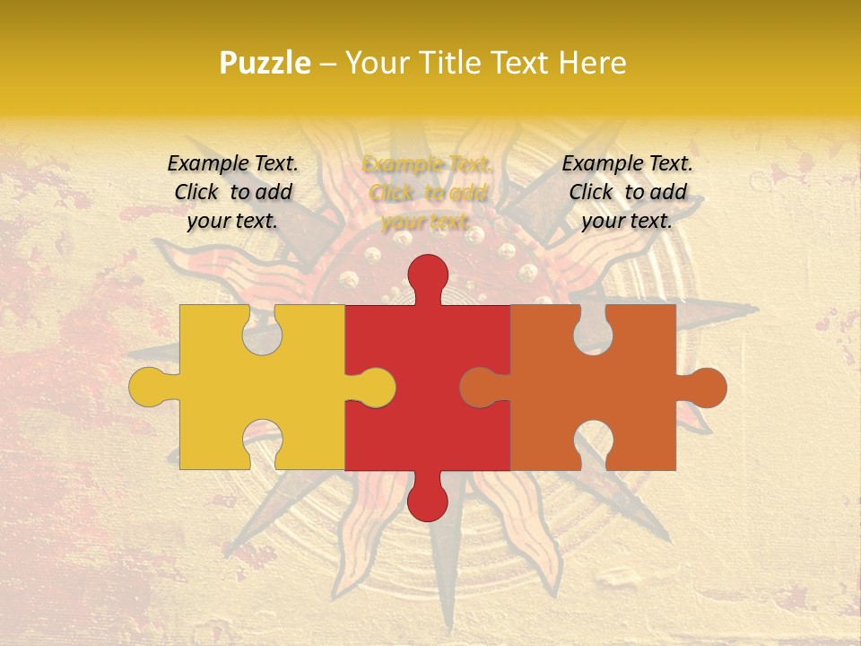 Sun Gold Colour PowerPoint Template