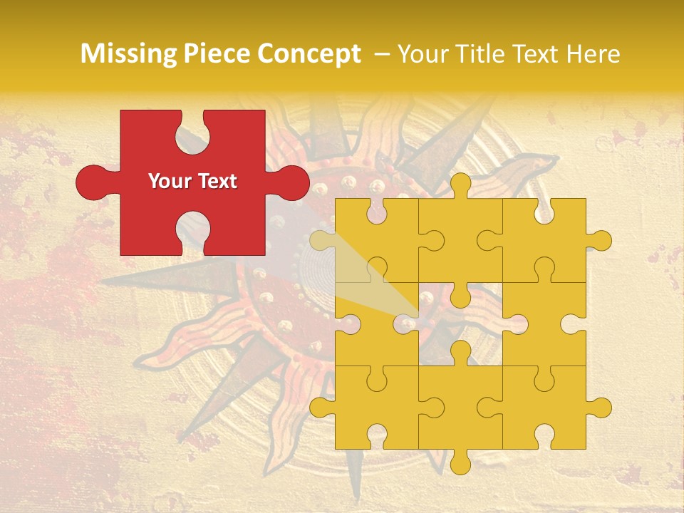 Sun Gold Colour PowerPoint Template