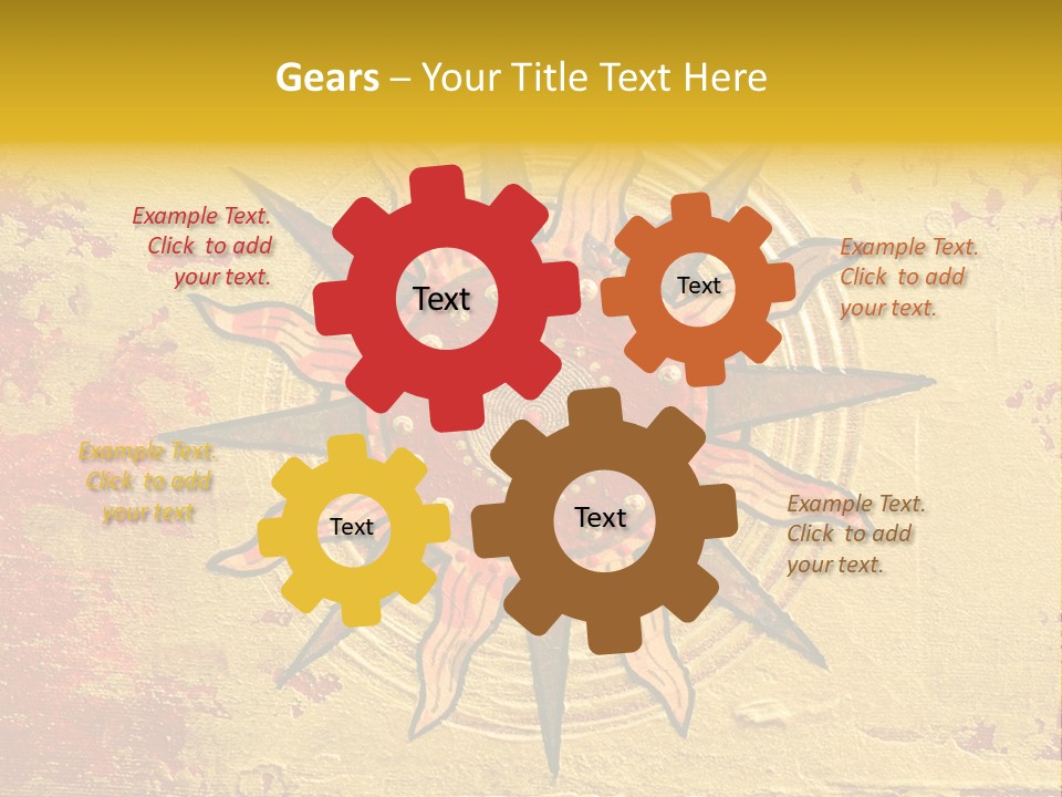 Sun Gold Colour PowerPoint Template