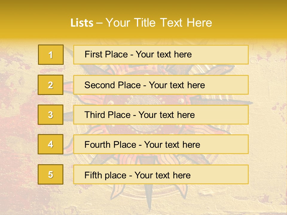 Sun Gold Colour PowerPoint Template