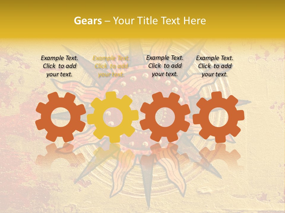 Sun Gold Colour PowerPoint Template