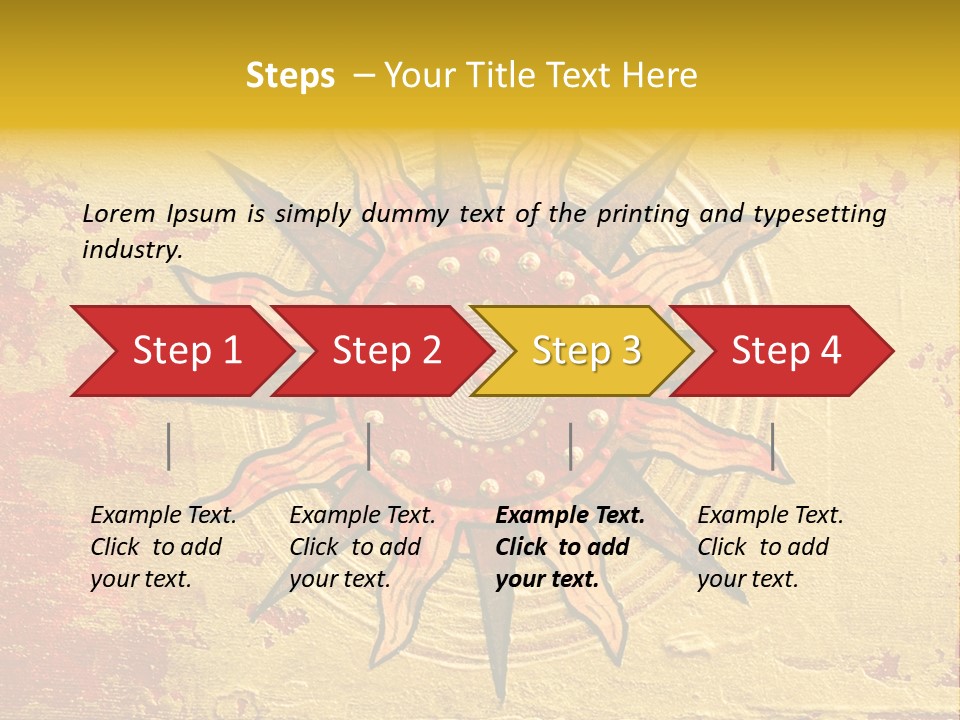 Sun Gold Colour PowerPoint Template