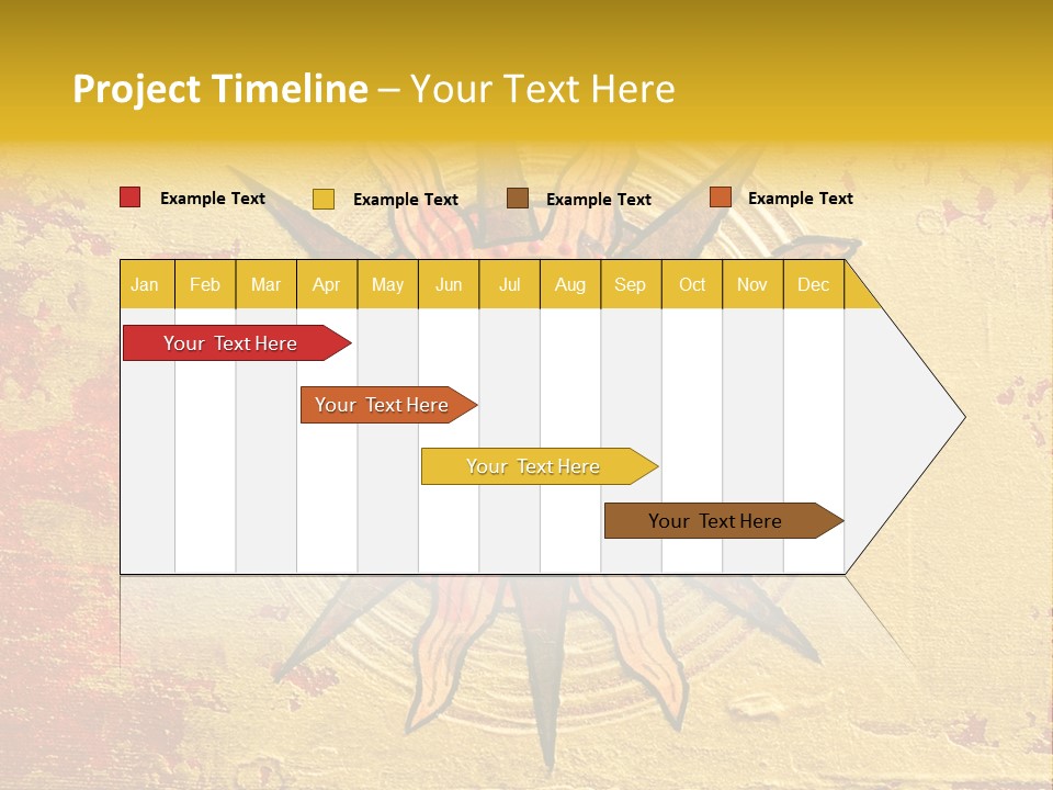 Sun Gold Colour PowerPoint Template