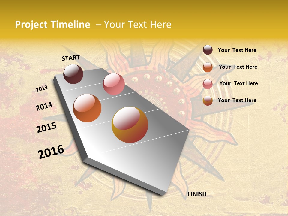 Sun Gold Colour PowerPoint Template