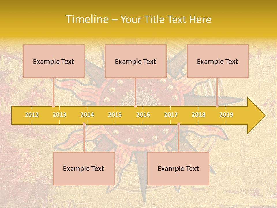 Sun Gold Colour PowerPoint Template