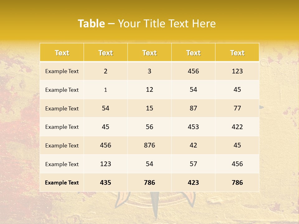 Sun Gold Colour PowerPoint Template