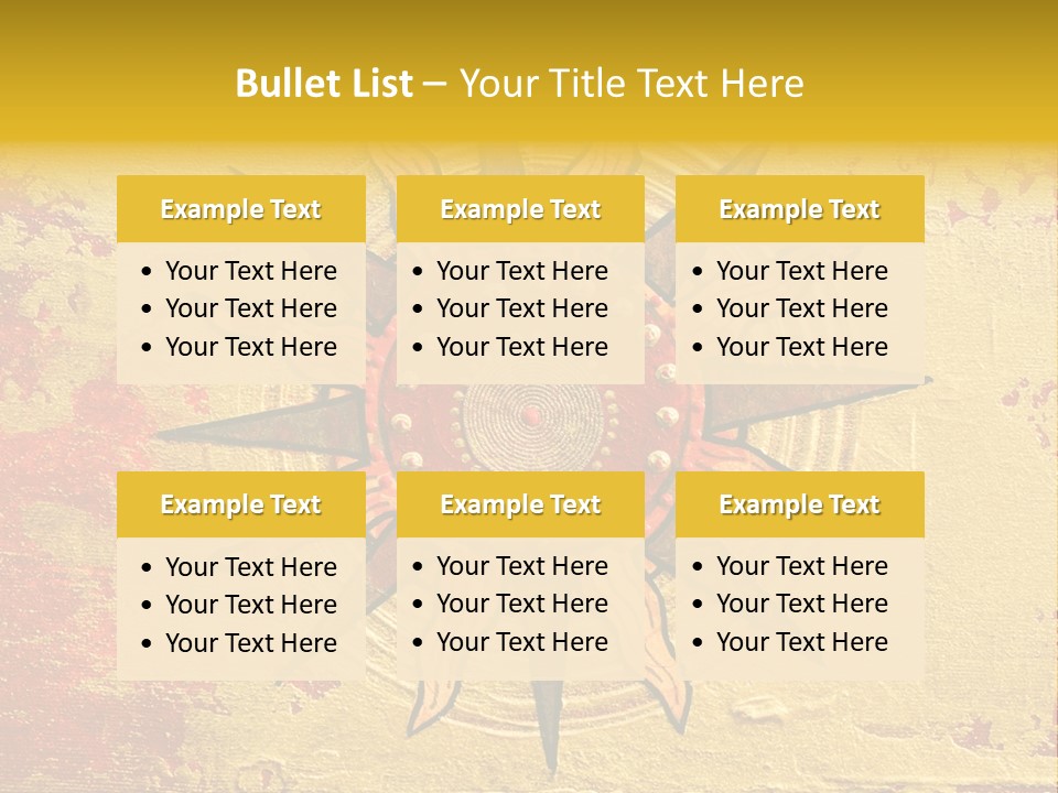 Sun Gold Colour PowerPoint Template