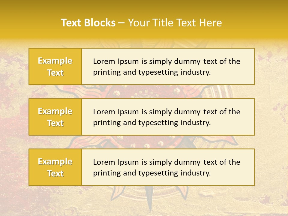 Sun Gold Colour PowerPoint Template