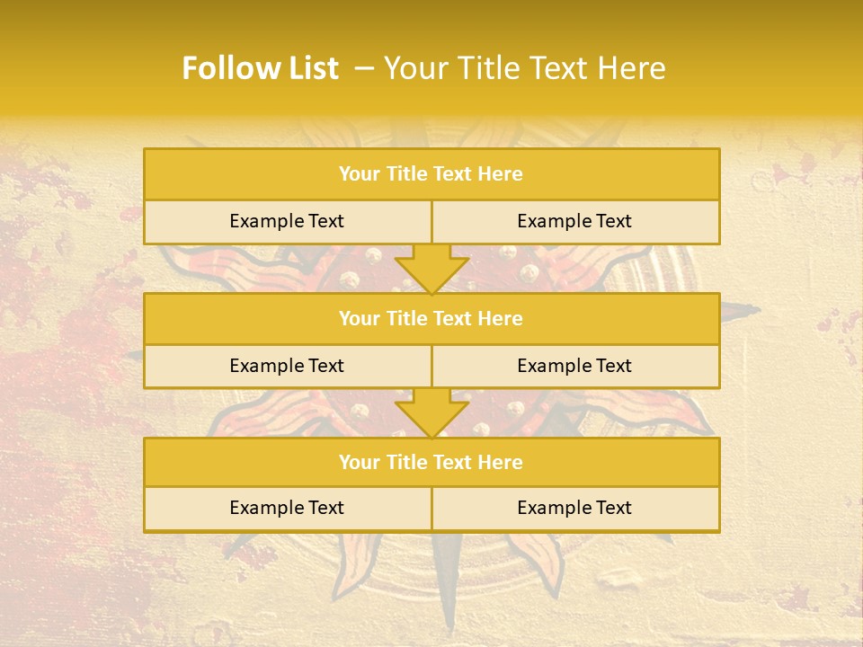 Sun Gold Colour PowerPoint Template