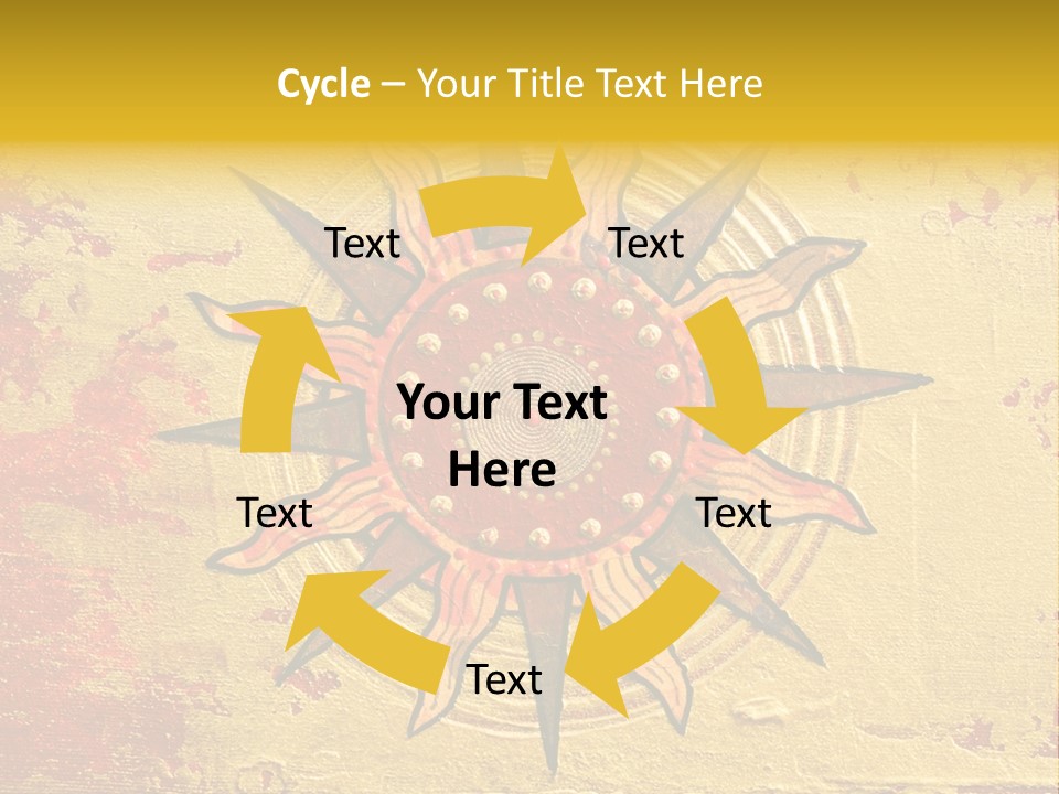 Sun Gold Colour PowerPoint Template