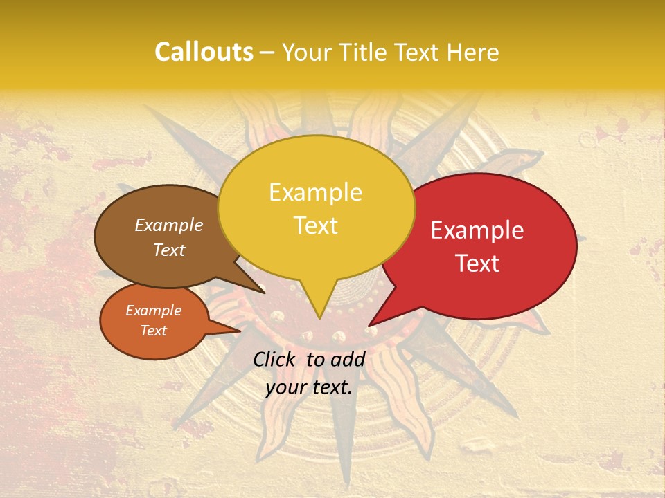 Sun Gold Colour PowerPoint Template