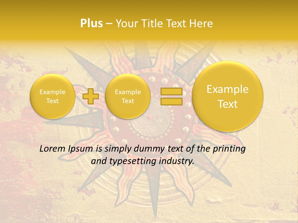 Sun Gold Colour PowerPoint Template