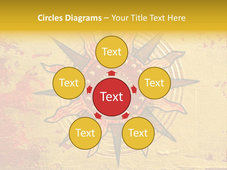 Sun Gold Colour PowerPoint Template