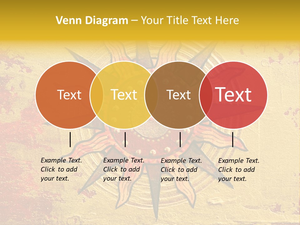 Sun Gold Colour PowerPoint Template