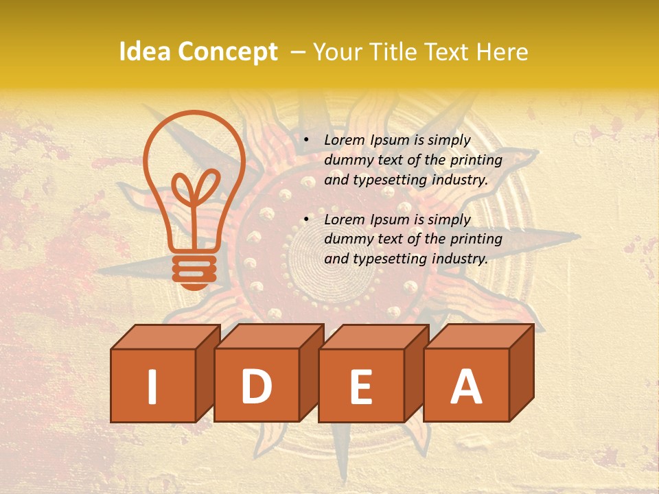 Sun Gold Colour PowerPoint Template