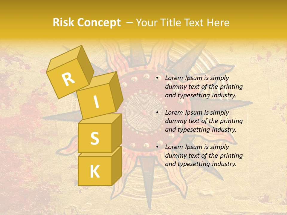 Sun Gold Colour PowerPoint Template