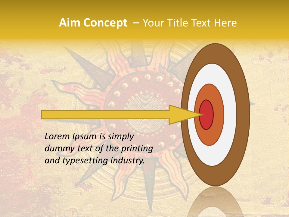 Sun Gold Colour PowerPoint Template